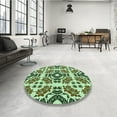 thumbnail image 4 of Ahgly Company Machine Washable Indoor Rectangle Transitional Army Green Area Rugs, 5' x 7', 4 of 7