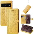 thumbnail image 5 of PU Leather Flip Wallet Case for Google Pixel 7 Pro (Not Pixel 7), Cat Dog Cartoon Cute Style with ID Card Holder Phone Cover Case for Google Pixel 7 Pro MG Yellow, 5 of 14