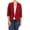 Burgundy, variant on Plus Size Women's Trendy Style Open Front Solid Jacket
