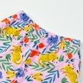 thumbnail image 5 of HILEELANG Little Girl Summer Short Outfits Cotton CrewNeck Pink Animals Short Sleeve Playwear 2PC Sets 6T, 5 of 5