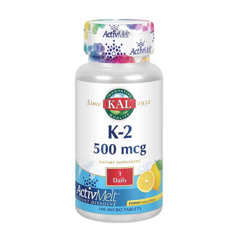 KAL Vitamin K2 500 mcg ActivMelt Natural Lemon Flavor Healthy Bone