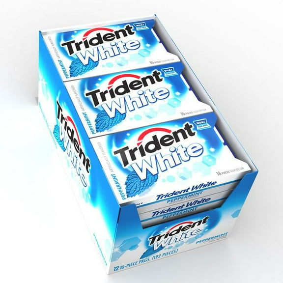 Product of Trident White Sugar-Free Peppermint Gum 12 Pk. 16 Ct.