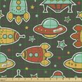 thumbnail image 2 of Ambesonne Space Fabric by the Yard Upholstery, Outer Space Elements, 1 Yard, Multicolor, 2 of 5