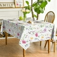thumbnail image 3 of Spring Summer Tablecloth 60x84 Inch Rectangular, Yellow White Purple Daisy Floral Table Cover for Party Picnic Dinner Decor, 3 of 6