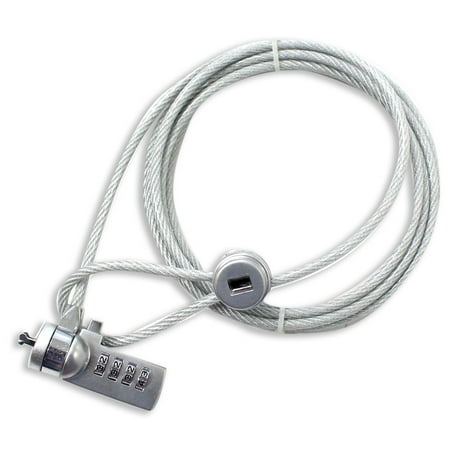 4 Digit Combinational Computer Lock, Steel Cable