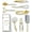 8 Piece White & Gold, variant on Styled Settings White & Gold Kitchen Tools and Gadgets with Anti-Slip Handles