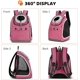 thumbnail image 4 of Mochila PORTÁTIL para mascotas Vevor rosa transpirable cómoda para perros pequeños cachorros gatos viajes senderismo camping, 4 of 5