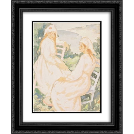 Nicolae Tonitza 2x Matted 20x24 Black Ornate Framed Art Print 'Tatar Women in Balcic'