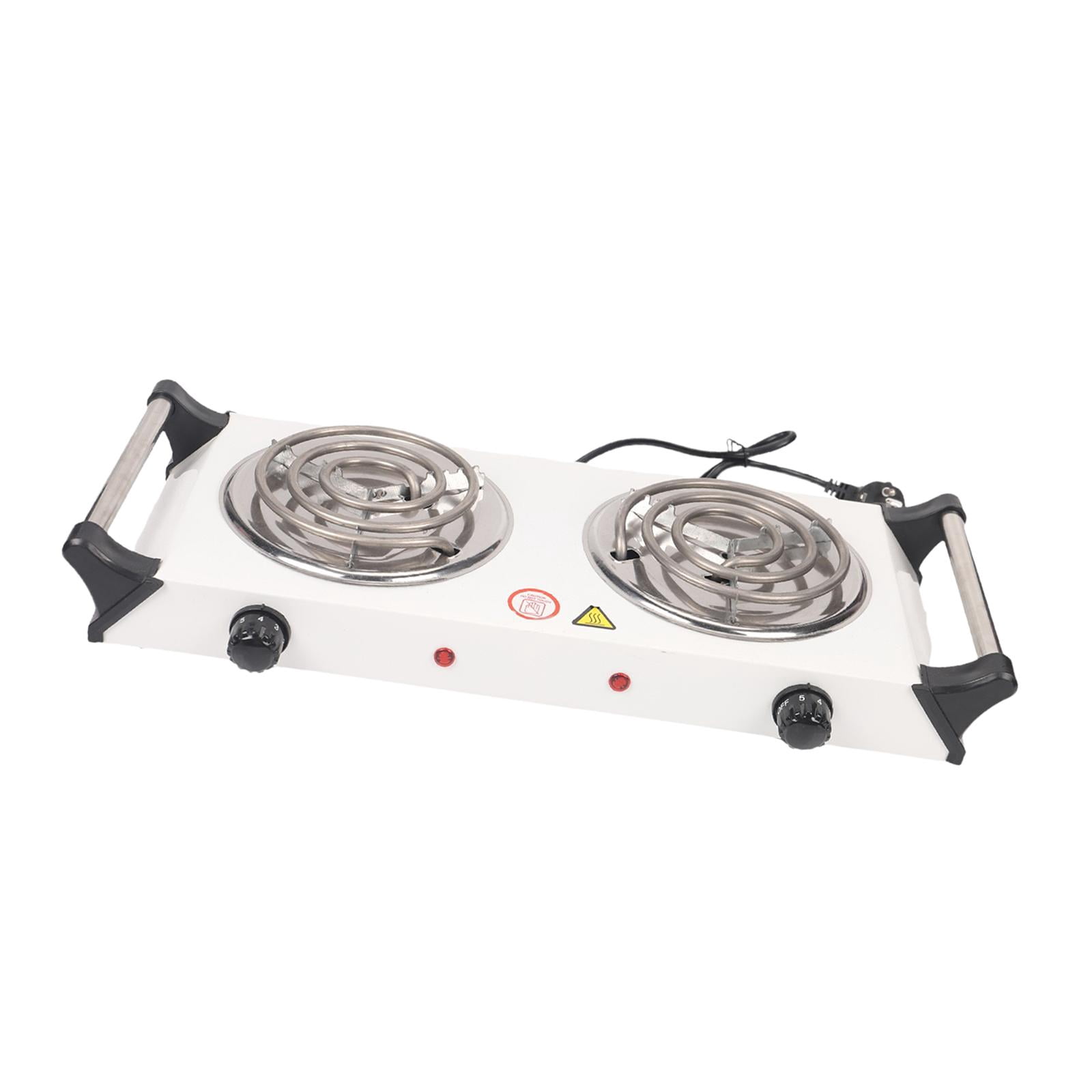 Nishiyuenyi Countertop Double Burner 2000W Electric Cooktop for Braising Boiling Stewing