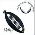 thumbnail image 4 of Motique Accessories Set of 6 Mini Banana Clips for Adult Female and Girls - White Navy Grey, 4 of 5