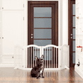 thumbnail image 6 of 27.6" Tall 4-Panel Freestanding Wooden Pet Gate, White Foldable Safety Fence, 6 of 10
