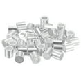 thumbnail image 1 of Unique Bargains 40 Pack Aluminum Crimping Loop Sleeve for 3/16' Diameter Wire Rope, Round Aluminum Wire Rope Sleeve, 1 of 6
