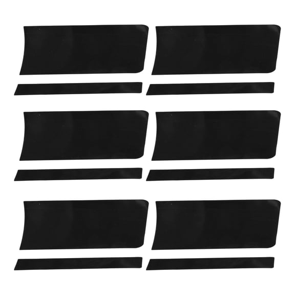 6 Pcs Wheel Rim Stickers Square Car Wheel Rim Tapes Decoration Stickers for 14"-22" Rim Black PET