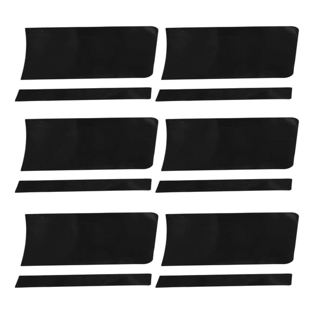6 Piezas de Calcomanías para Llanta Cuadradas, Decoración para Llanta de Automóvil para llantas de 14"-22" Negro PET