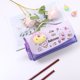 thumbnail image 2 of Estuche Estuche para lápices Kawaii, estuche grande para bolígrafos de papelería escolar coreana (morado Donut), 2 of 5