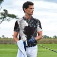 thumbnail image 3 of Wukai Butterfly Angel Wings Art Men’s Polo Shirts Sleeve,Camisas Polo Para Hombre,True Classic Tees Men-Small, 3 of 6