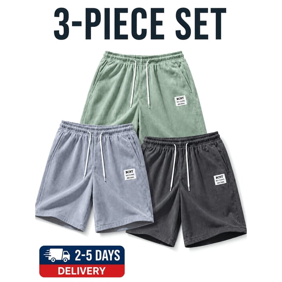 Men's 3-Pack Summer Casual Shorts, Multicolor Versatile Athletic Shorts for Gym, Fitness and Running, Elastic Drawstring Waist, Lightweight, Breathable and Cool, 5-Inch Inseam
