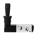 thumbnail image 3 of Lever Valve,3 Position Air Operated Valve Pneumatic Way 3 Position Manual Air Valves Air Hand 5 Way 3 Valve Pneumatic Valve Pneumatic 1/4'' Pt 1/4'' Pt 5 Valve Manual Air Hand Operated Valve, 3 of 6