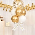 thumbnail image 7 of White Glitter Happy Birthday Ribbon - 2'' x 10 Yards Happy Birthday Satin Ribbon with Gold Print for Flower Banner Bouquet Gift Wrapping DIY Crafts Bows Making Cake Party Decoration White, 7 of 7