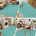 thumbnail image 6 of Vintage Teal Green Large Area Rugs for Bedroom Living Room, Soft Non Slip Carpet Bedside Rug, Farmhouse Retro Solid Color Linen Texture Rectangular Floor Cover Kitchen Accent Rug 3'x5' for Office, 6 of 9