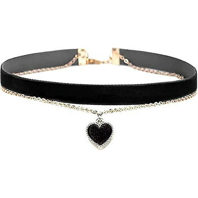 Momocat Heart Necklace Adjustable Red Choker Classic Collar Necklaces For Women And Girls Velvet Chocker Necklace