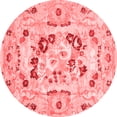 thumbnail image 1 of Ahgly Company Indoor Round Medallion Red French Area Rugs, 6' Round, 1 of 4