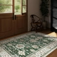 thumbnail image 3 of Moynesa 5'x7' Vintage Area Rugs,Oriental Farmhouse Rugs for Living Room,Low-Pile Soft Distressed Bedroom Rug Non-Slip Washable Indoor Floor Carpet for Dining Room Dorm Office,Green, 3 of 8