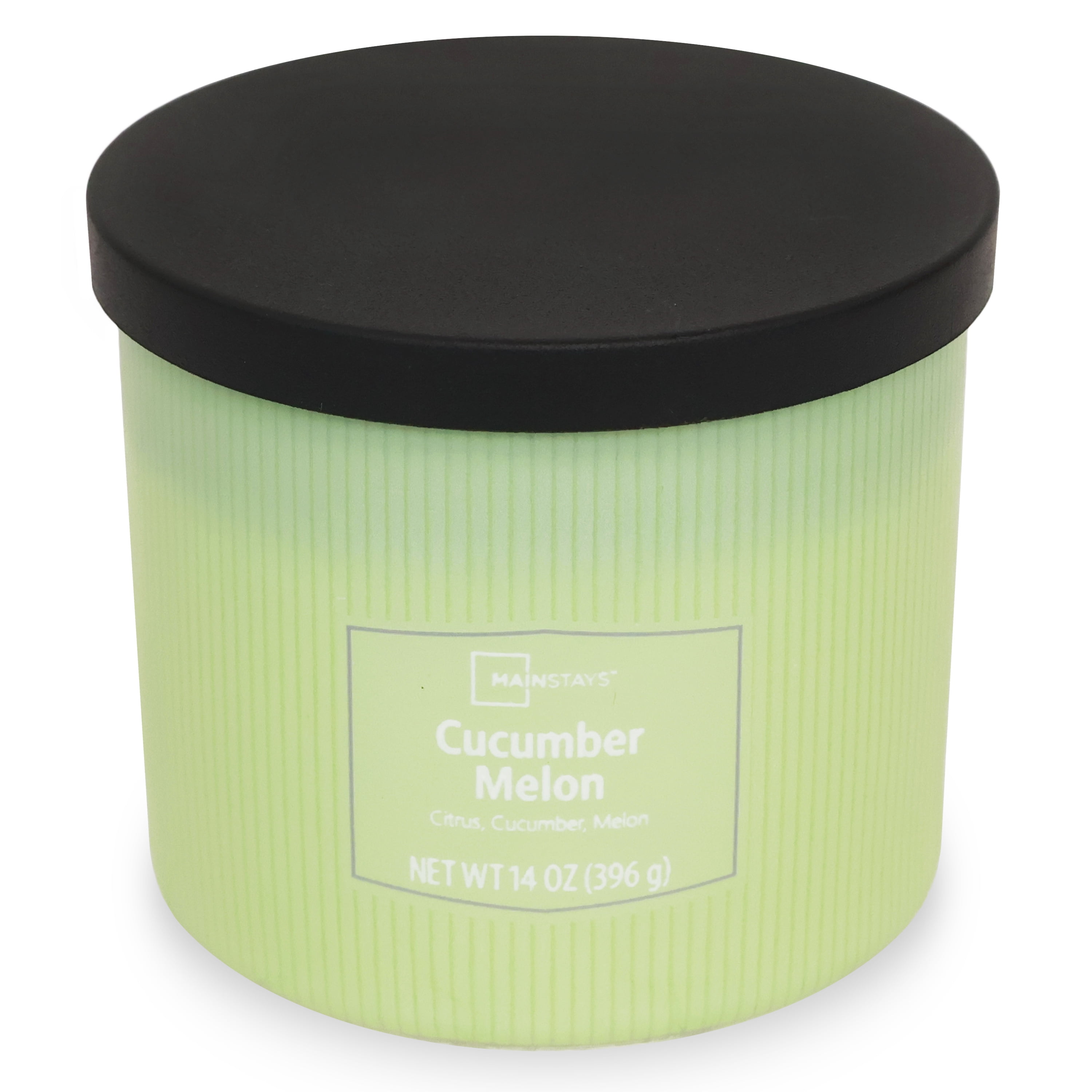 Mainstays 3-Wick Textured Wrapped Candle, Cucumber Melon, 14 oz