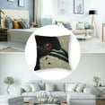 thumbnail image 5 of nygtbtfer Artist-Designed Loon Hand-Hooked Wool Decorative Petite Throw Pillow - Wildlife Pillow for Couches & Beds - Easy Care Low Maintenance - Nature & Wilderness Bird Pillow White, 5 of 7