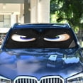 thumbnail image 4 of Yayeee Car Windshield Sun Shade Universal Fit Front Visor Protector, Blue Cartoon Eyes Pattern, 4 of 8