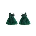 thumbnail image 2 of BemeyourBBs Kids Toddler Girls Fairy Butterfly Tulle Tutu Dress Big Girl Summer Ruffled Dress Cute Sleeveless Ruffle Princess Birthday Party Wedding Guest Dress with Belt, 2 of 9