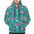 thumbnail image 4 of Hoodies for Men - Red Mushroom Flower Greenery Long Sleeve Comfrt Men'S Fashion Hoodies & Sweatshirts, Sweatshirts for Men Hoodies Pullover Clothing Clothes with Pouch, 4 of 7