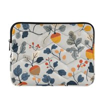 FORMRS 15-15.6 inch Laptop Sleeve Case Soft Carrying Quilted Computer Bag Cover, Acorn Leaves Pattern