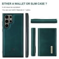 thumbnail image 6 of Allytech 2 in 1 Detachable Wallet Case for Samsung Galaxy S24 Ultra with Cash Pocket & Cash Slots, [Full Body Protection] [Magnetic Clasp] Luxury PU Leather Shockproof Slim Kickstand Case - Green, 6 of 9