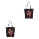 thumbnail image 2 of Qarigey Bolso de lona Cool Black Girl - Estilo afro Exquisita artesanía Gran capacidad Amplia aplicación Type2 NO2, 2 of 6