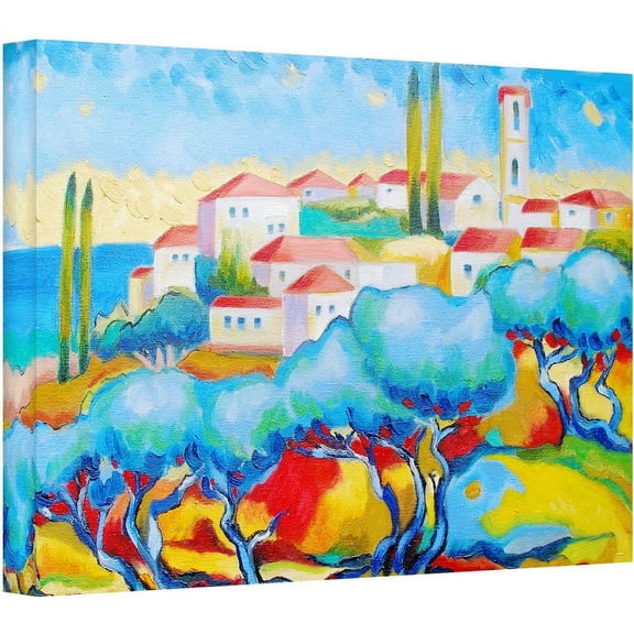 ArtWall Susi Franco "Greece by the Sea" Gallery-wrapped Canvas