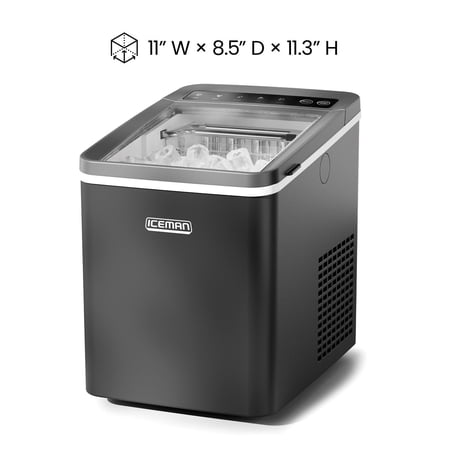 ICEMAN BY CHEFMAN 1 LB DUAL-SIZE COMPACT ICE MACHINE, ICE BASKET AND SCOOP