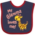thumbnail image 3 of Inktastic My Glamma Loves Me Cute Giraffe Boys or Girls Baby Bib, 3 of 4