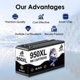 thumbnail image 4 of Cartuchos de tinta DOUBLE D 950XL 951XL para HP OfficeJet Pro, 4 of 9