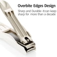 thumbnail image 3 of No Splash Nail Clippers for Fingernail and Toenail, 100% Medical Grade Stainless Steel, Professional Nail Cutter with Detachable Nail Catcher Shell,Maximum Sharpness, 3 of 7