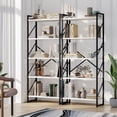thumbnail image 6 of Walsunny Bookshelves Wooden Bookcases 5 Tiers H-Shaped Bookshelf with 5 Open Display Shelves White, 6 of 9