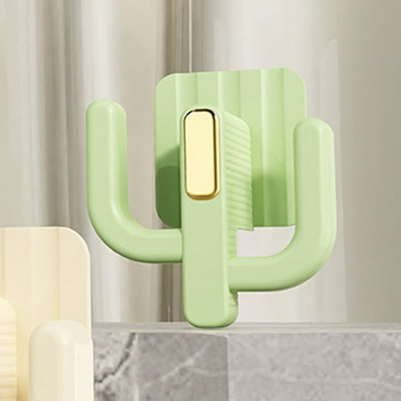 Fiudx Zapatero de Pared Sin Agujeros - Zapatero de Plástico con Adhesivo En La Parte Trasera, 9,5 X 9 X 4,8 Cm, Blanco, Amarillo y Verde. Organizador Compacto para Baño, Entrada y Camping.