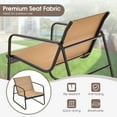thumbnail image 6 of Costway 3 Pieces Patio Conversation Set Outdoor Metal Chair & Table Tempered Glass Top, 6 of 11