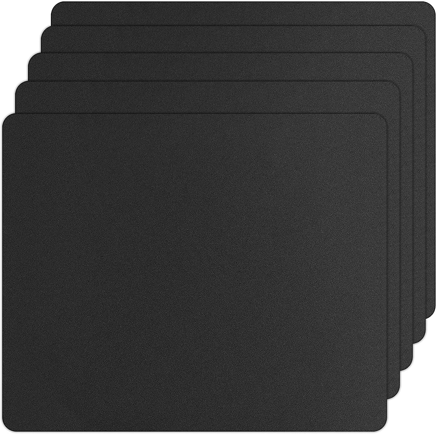 5 Pack 2mm Mouse Pad with NonSlip Rubber Base, PremiumTextured and