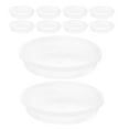 thumbnail image 1 of TEHAUX 10 Pcs Bac à Litière en Plastique Transparent Rond Protection de Sol pour Jardinage Usage Intérieur, 1 of 8