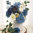 thumbnail image 3 of Dusty Blue Flowers Combo for DIY Wedding Bridal Bouquets Centerpieces Home Decorations, 3 of 9