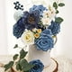 thumbnail image 3 of Flores Artificiales PeoníA Azul Polvorienta Falsa CombinacióN de Flores para Boda DIY Ramos de Novia Centros de Mesa Decoraciones para el Hogar, 3 of 9