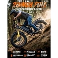 thumbnail image 4 of ESKUTE Electric Bike for Adults, 750W Motor, 48V 20.8Ah Removable Battery, Up to 80 Miles Range, Full Suspension, 20" x 4.0" Fat Tires, 7-Speed, Black with Phonebag & Lock, 4 of 6