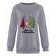 thumbnail image 3 of Gibobby Suéteres para mujer Diario Navidad de nieve Estampado O Cuello Sudadera Cuello Rojoondo Ajuste Suéter Tops Casual Manga larga Camisas de entrenamiento Blusa suelta (Gris, L), 3 of 4