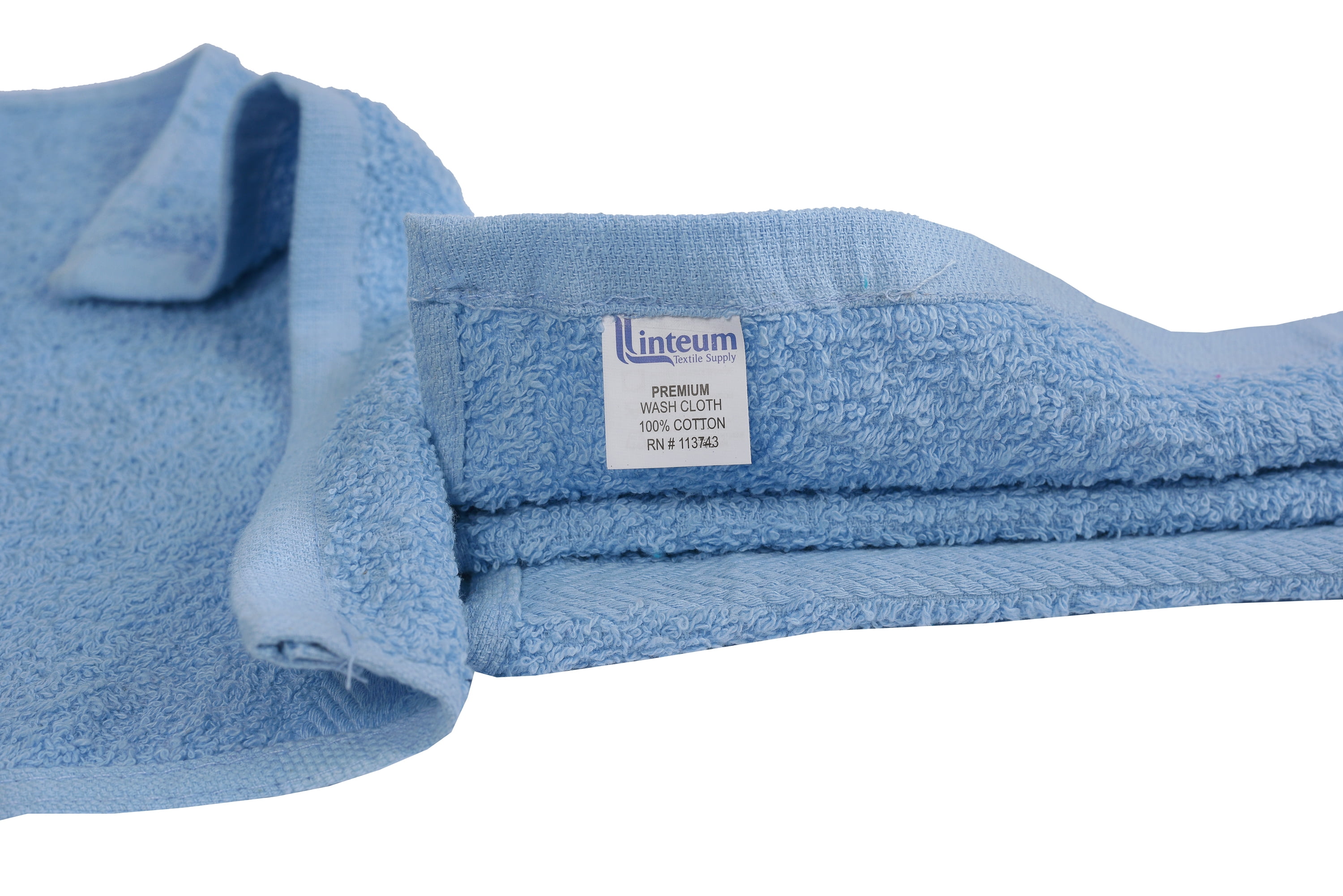 Quba Linen 100% Cotton Wash Cloths 12 Pack Bath Washcloth Facecloths, 12x12  Inches Large Bathroom Wash Cloth - Extra-Absorbent | Fingertip Towel 